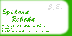 szilard rebeka business card
